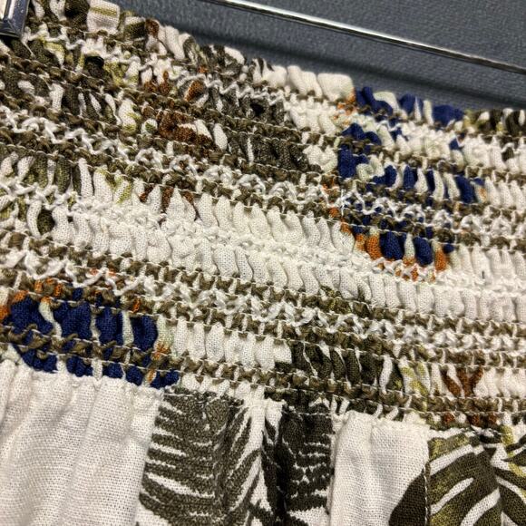 Dahui Hawaii Women's Linen Pants Yoga Wide Leg Smock Waist Comfy Beachy Damask - Picture 12 of 15